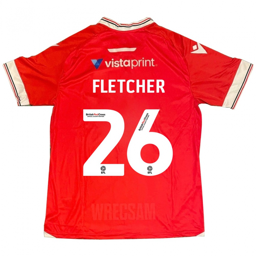 Miesten Steven Fletcher #26 Punainen Kotipaita 2023/24 Lyhythihainen Paita T-Paita