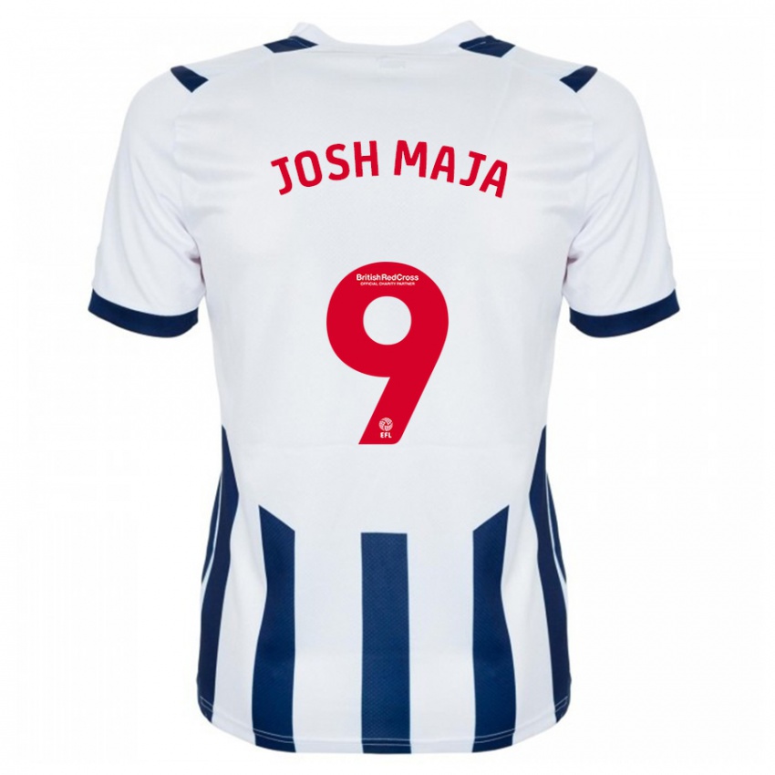 Miesten Josh Maja #9 Valkoinen Kotipaita 2023/24 Lyhythihainen Paita T-Paita