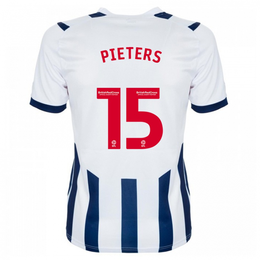 Miesten Erik Pieters #15 Valkoinen Kotipaita 2023/24 Lyhythihainen Paita T-Paita