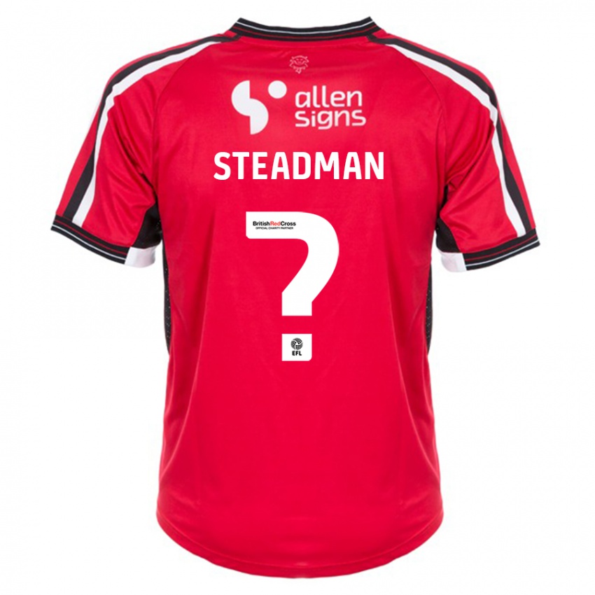 Miesten Jodie Steadman #0 Punainen Kotipaita 2023/24 Lyhythihainen Paita T-Paita