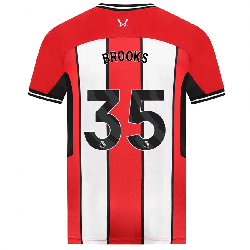 Miesten Andre Brooks #35 Punainen Kotipaita 2023/24 Lyhythihainen Paita T-Paita