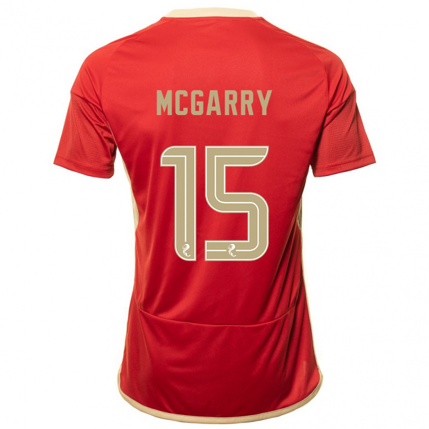 Miesten James Mcgarry #15 Punainen Kotipaita 2023/24 Lyhythihainen Paita T-Paita