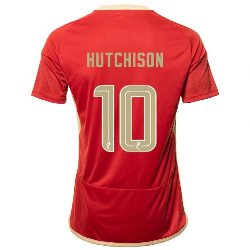 Miesten Bayley Hutchison #10 Punainen Kotipaita 2023/24 Lyhythihainen Paita T-Paita