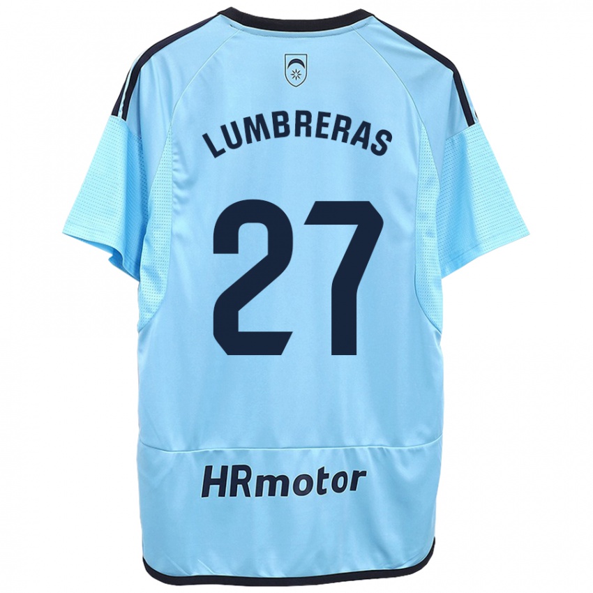 Miesten Carlos Lumbreras #27 Sininen Vieraspaita 2023/24 Lyhythihainen Paita T-Paita