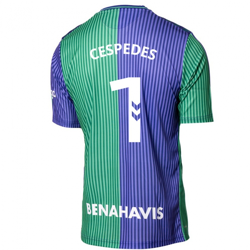 Miesten Andrés Céspedes #1 Vihreä Sininen Vieraspaita 2023/24 Lyhythihainen Paita T-Paita