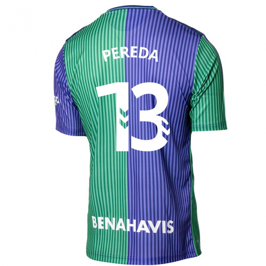 Miesten Adrián Pereda #13 Vihreä Sininen Vieraspaita 2023/24 Lyhythihainen Paita T-Paita