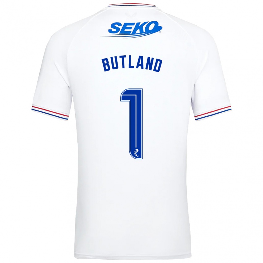 Miesten Jack Butland #1 Valkoinen Vieraspaita 2023/24 Lyhythihainen Paita T-Paita