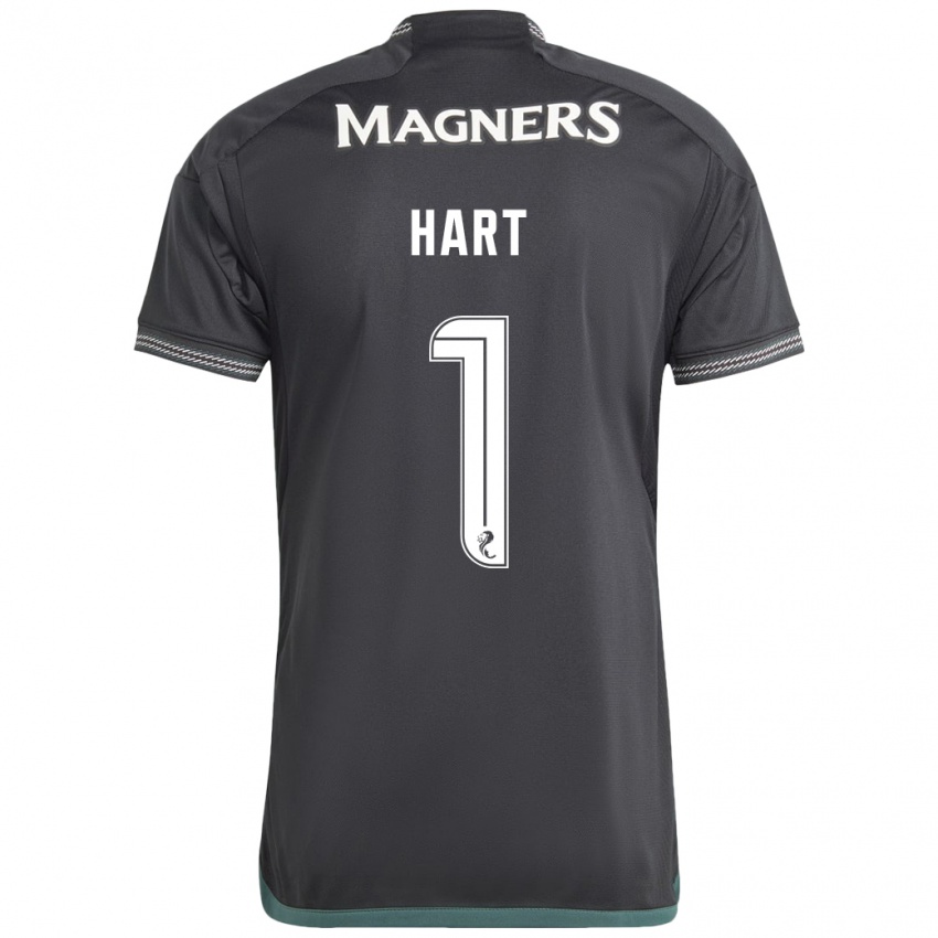 Miesten Joe Hart #1 Musta Vieraspaita 2023/24 Lyhythihainen Paita T-Paita