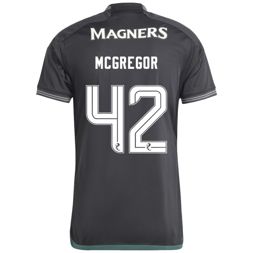 Miesten Callum Mcgregor #42 Musta Vieraspaita 2023/24 Lyhythihainen Paita T-Paita