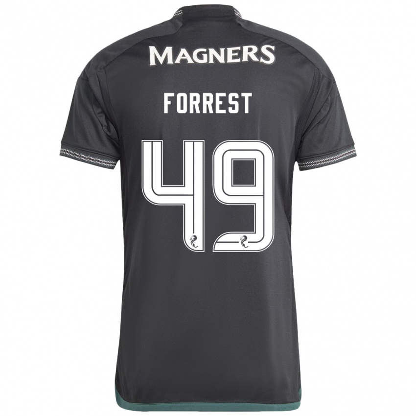 Miesten James Forrest #49 Musta Vieraspaita 2023/24 Lyhythihainen Paita T-Paita