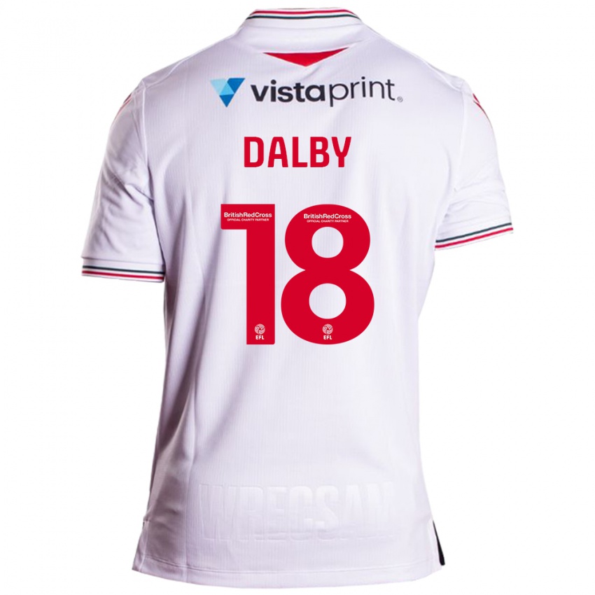 Miesten Sam Dalby #18 Valkoinen Vieraspaita 2023/24 Lyhythihainen Paita T-Paita