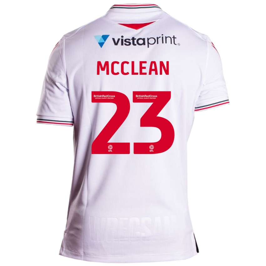 Miesten James Mcclean #23 Valkoinen Vieraspaita 2023/24 Lyhythihainen Paita T-Paita