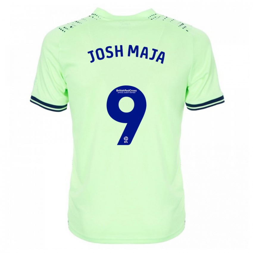 Miesten Josh Maja #9 Laivasto Vieraspaita 2023/24 Lyhythihainen Paita T-Paita