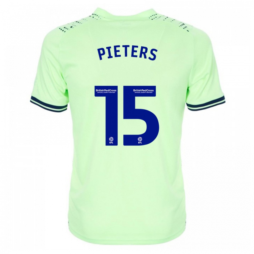 Miesten Erik Pieters #15 Laivasto Vieraspaita 2023/24 Lyhythihainen Paita T-Paita