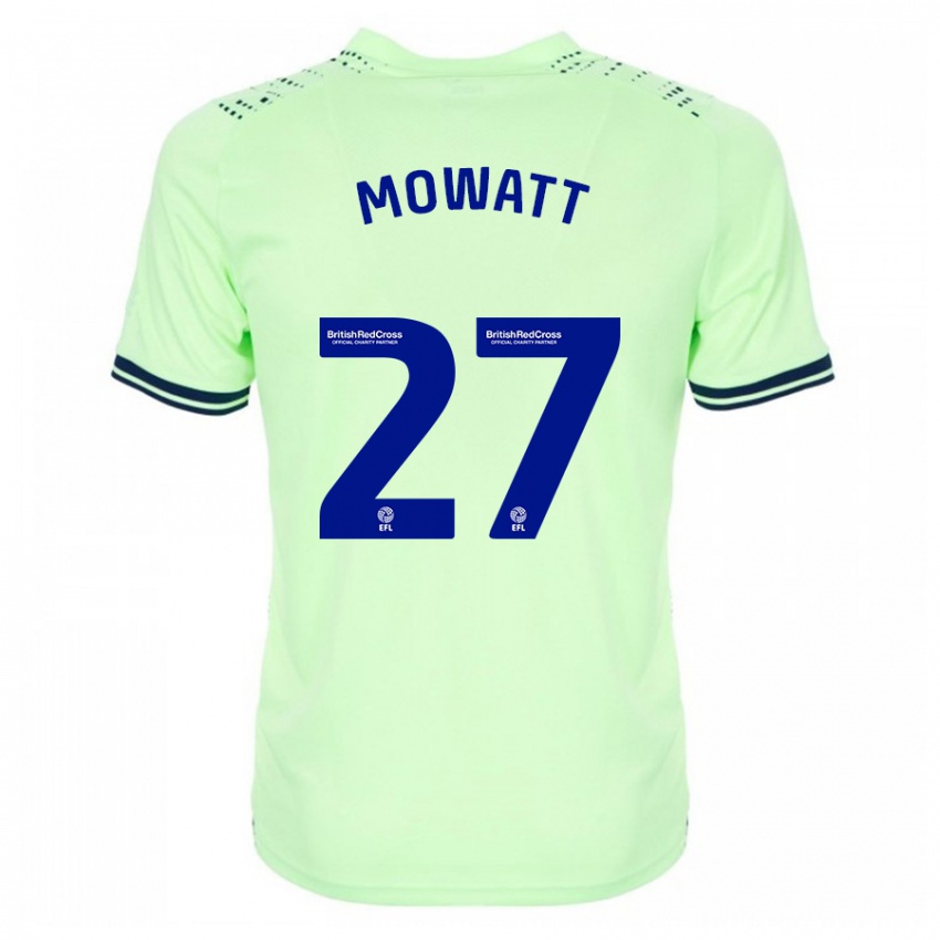 Miesten Alex Mowatt #27 Laivasto Vieraspaita 2023/24 Lyhythihainen Paita T-Paita