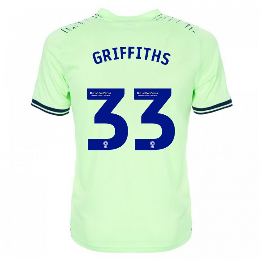 Miesten Josh Griffiths #33 Laivasto Vieraspaita 2023/24 Lyhythihainen Paita T-Paita