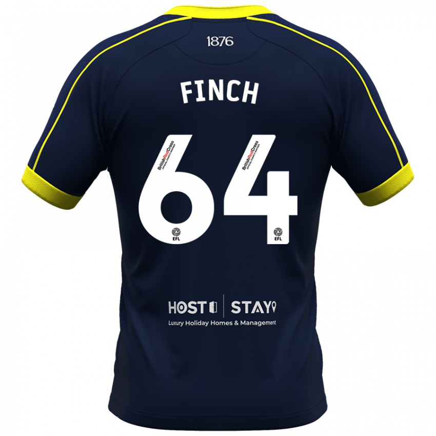 Miesten Sonny Finch #64 Laivasto Vieraspaita 2023/24 Lyhythihainen Paita T-Paita