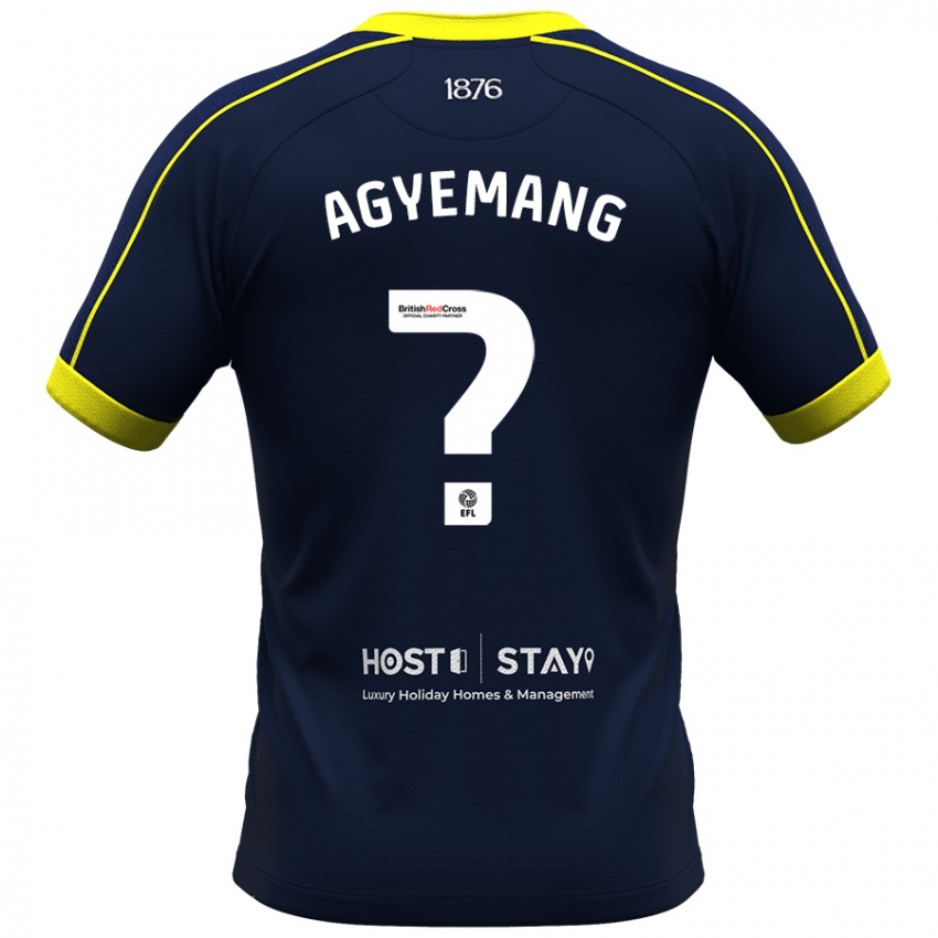 Miesten Terrell Agyemang #0 Laivasto Vieraspaita 2023/24 Lyhythihainen Paita T-Paita