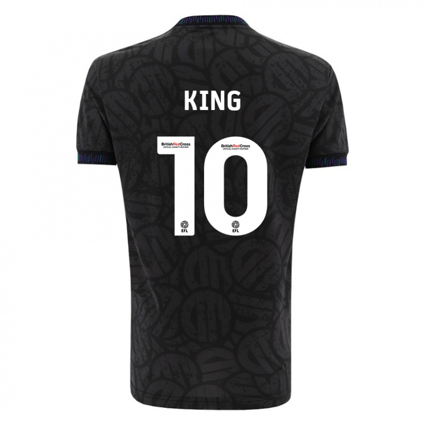 Miesten Andy King #10 Musta Vieraspaita 2023/24 Lyhythihainen Paita T-Paita