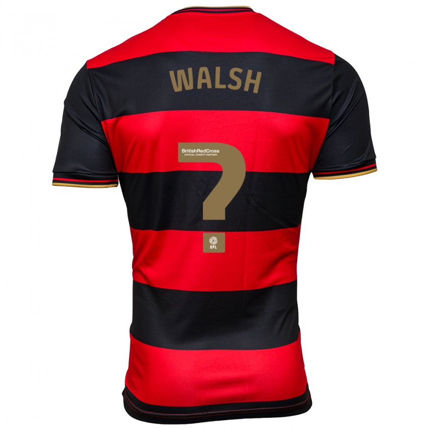 Miesten Joe Walsh #0 Musta Punainen Vieraspaita 2023/24 Lyhythihainen Paita T-Paita