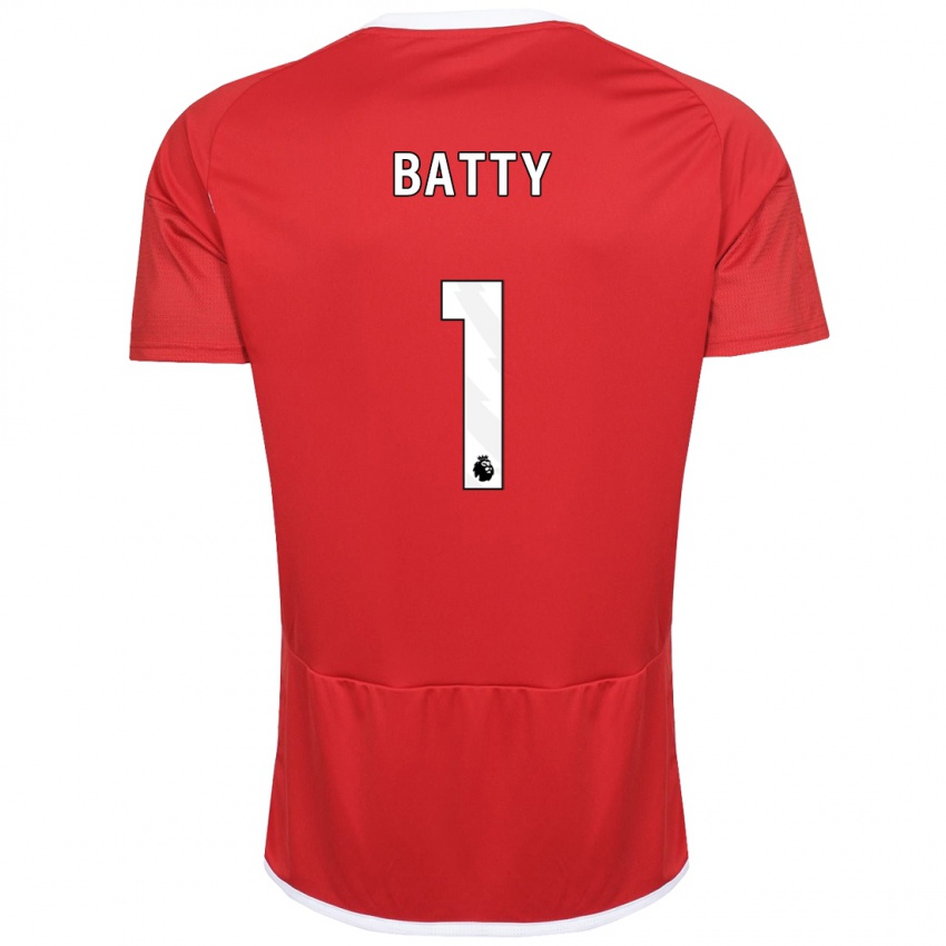 Naisten Emily Batty #1 Punainen Kotipaita 2023/24 Lyhythihainen Paita T-Paita