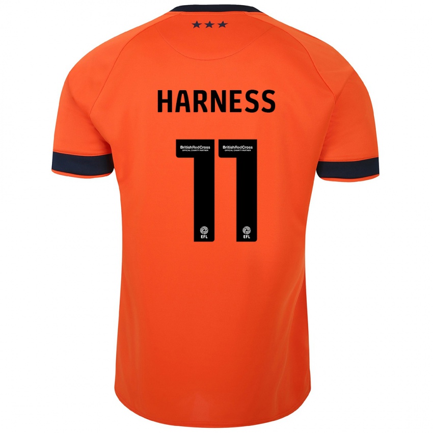 Naisten Marcus Harness #11 Oranssi Vieraspaita 2023/24 Lyhythihainen Paita T-Paita