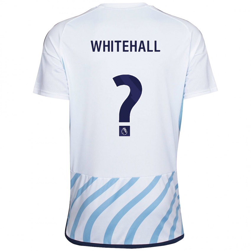 Naisten Archie Whitehall #0 Valkoinen Sininen Vieraspaita 2023/24 Lyhythihainen Paita T-Paita