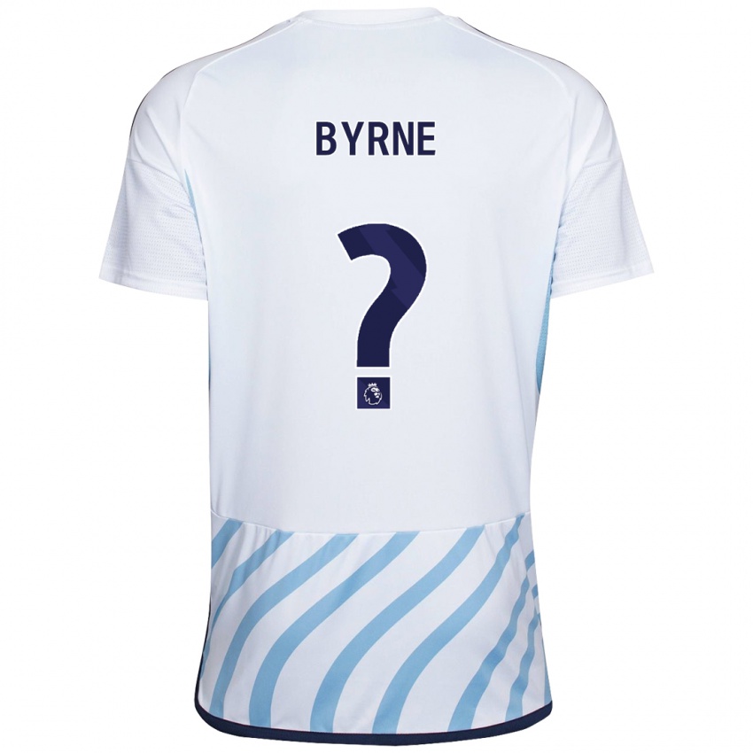 Naisten Shayne Byrne #0 Valkoinen Sininen Vieraspaita 2023/24 Lyhythihainen Paita T-Paita