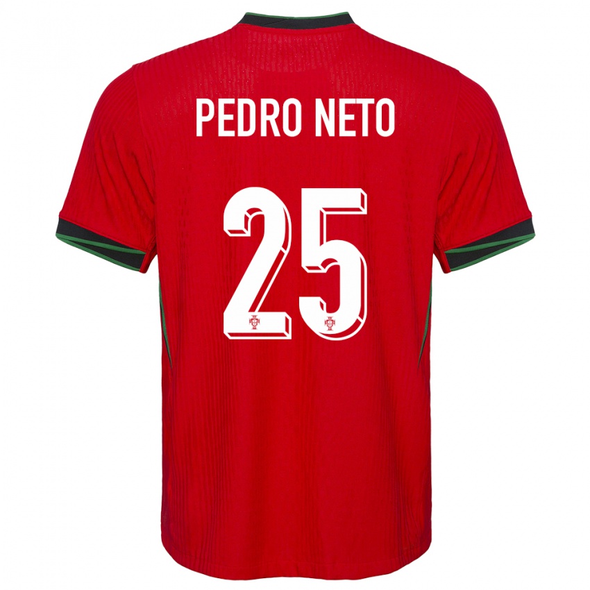 Lapset Portugali Pedro Neto #25 Punainen Kotipaita 24-26 Lyhythihainen Paita T-Paita