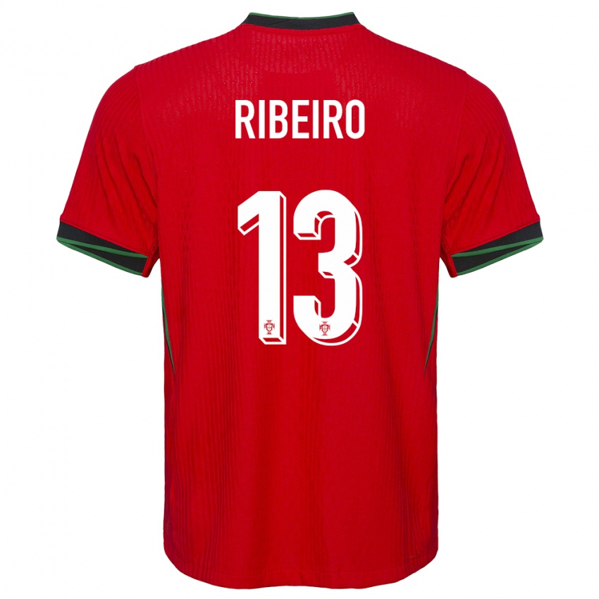 Lapset Portugali Antonio Ribeiro #13 Punainen Kotipaita 24-26 Lyhythihainen Paita T-Paita