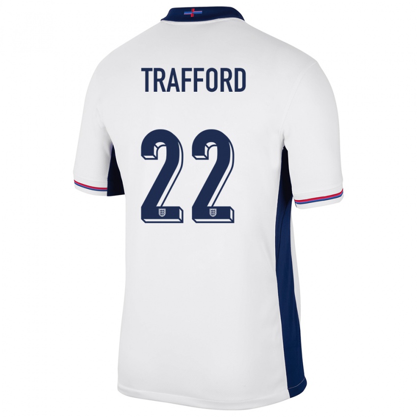 Lapset Englanti James Trafford #22 Valkoinen Kotipaita 24-26 Lyhythihainen Paita T-Paita