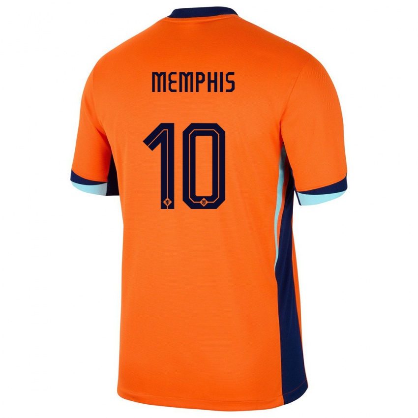 Lapset Alankomaat Memphis Depay #10 Oranssi Kotipaita 24-26 Lyhythihainen Paita T-Paita