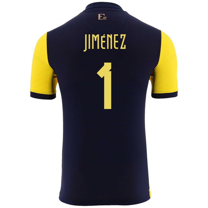 Lapset Ecuador Tony Jimenez #1 Keltainen Kotipaita 24-26 Lyhythihainen Paita T-Paita