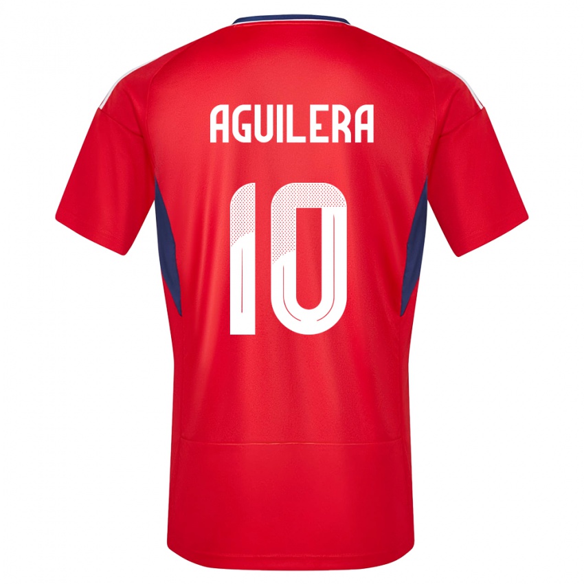 Lapset Costa Rica Brandon Aguilera #10 Punainen Kotipaita 24-26 Lyhythihainen Paita T-Paita