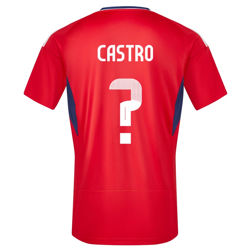 Lapset Costa Rica Mathias Castro #0 Punainen Kotipaita 24-26 Lyhythihainen Paita T-Paita