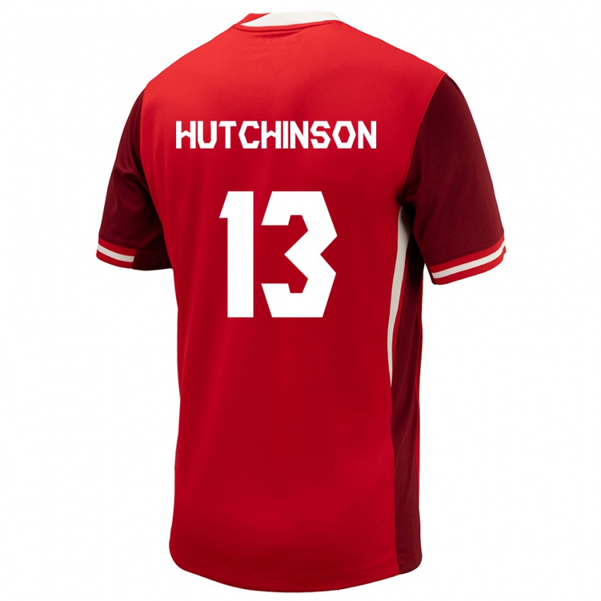 Lapset Kanada Atiba Hutchinson #13 Punainen Kotipaita 24-26 Lyhythihainen Paita T-Paita