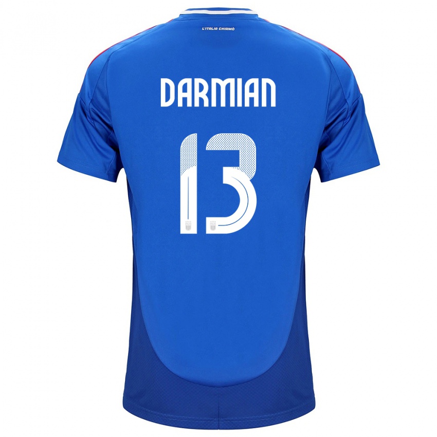 Lapset Italia Matteo Darmian #13 Sininen Kotipaita 24-26 Lyhythihainen Paita T-Paita