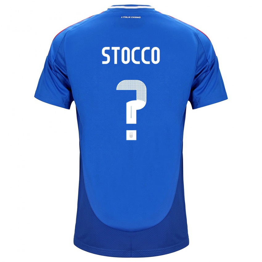 Lapset Italia Pietro Stocco #0 Sininen Kotipaita 24-26 Lyhythihainen Paita T-Paita