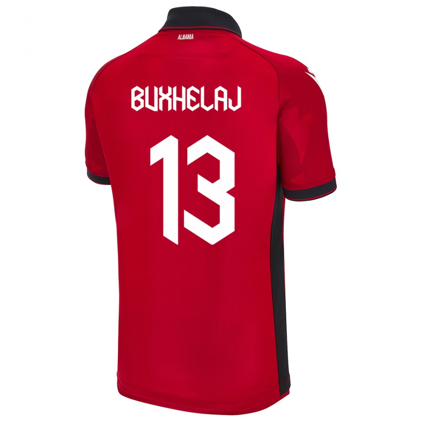 Lapset Albania Paulo Buxhelaj #13 Punainen Kotipaita 24-26 Lyhythihainen Paita T-Paita