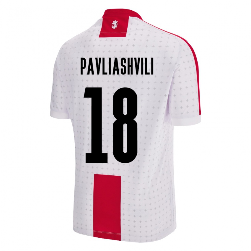 Lapset Georgia Ana Pavliashvili #18 Valkoinen Kotipaita 24-26 Lyhythihainen Paita T-Paita