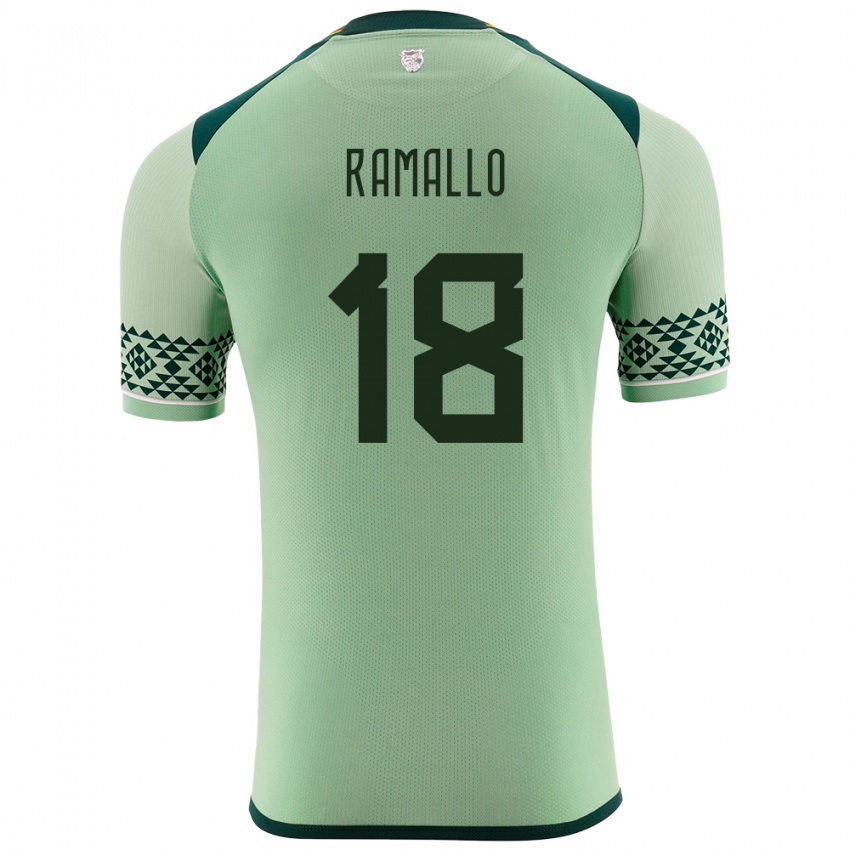 Lapset Bolivia Rodrigo Ramallo #18 Vaaleanvihreä Kotipaita 24-26 Lyhythihainen Paita T-Paita