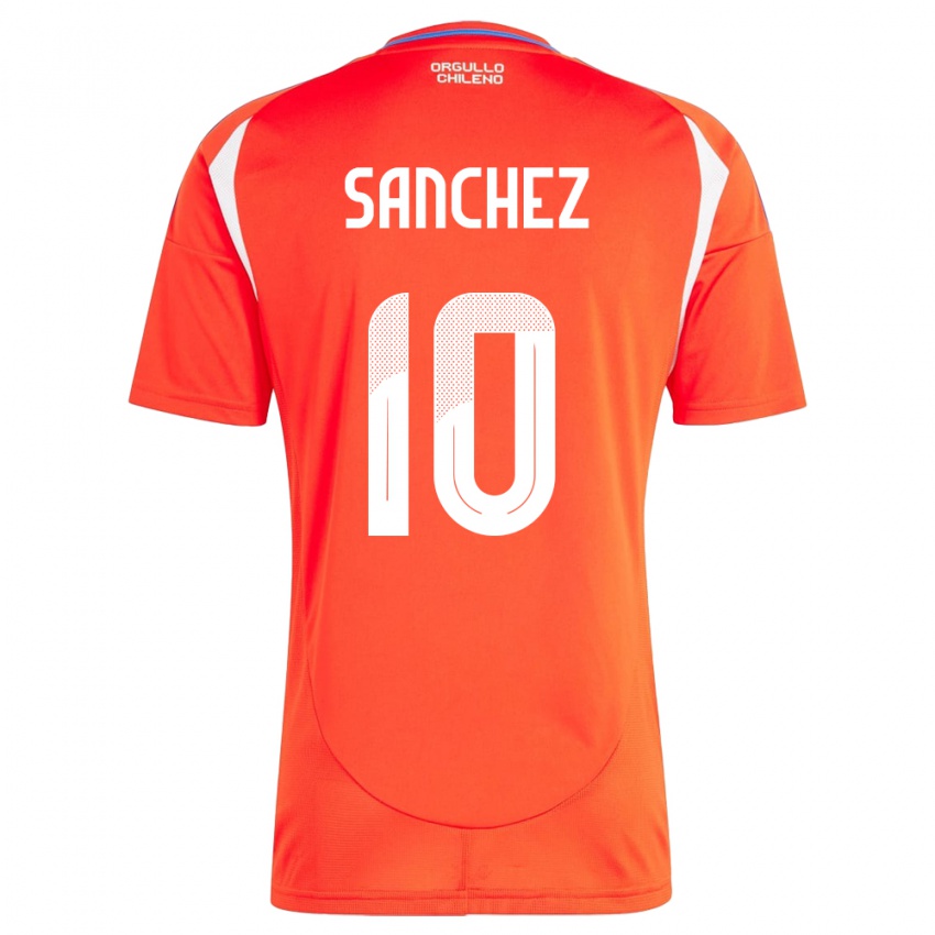 Lapset Chile Alexis Sánchez #10 Punainen Kotipaita 24-26 Lyhythihainen Paita T-Paita