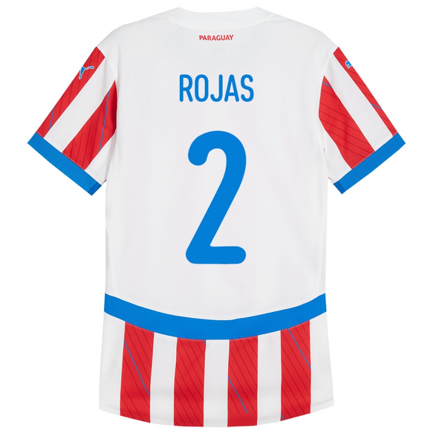 Lapset Paraguay Robert Rojas #2 Valkoinen Punainen Kotipaita 24-26 Lyhythihainen Paita T-Paita