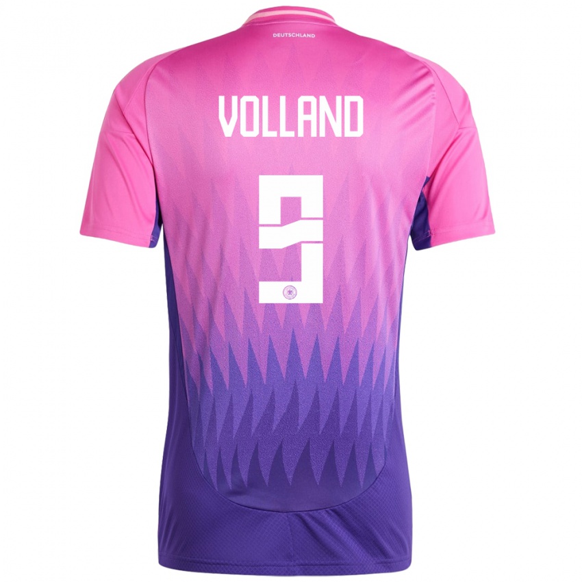 Lapset Saksa Kevin Volland #9 Vaaleanpunainen Violetti Vieraspaita 24-26 Lyhythihainen Paita T-Paita