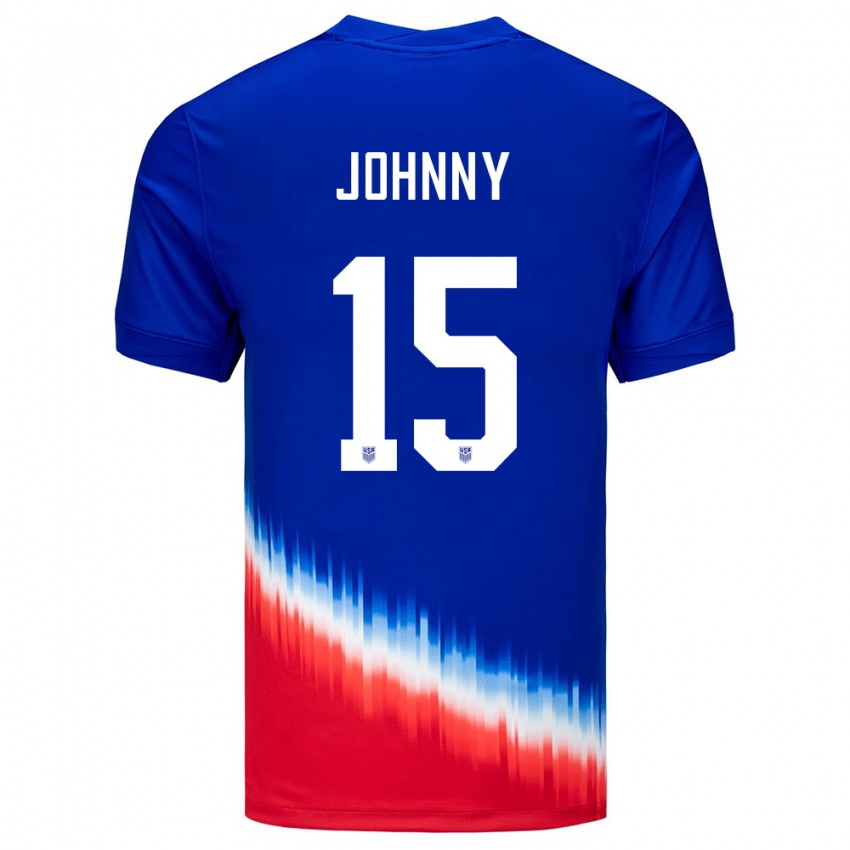Lapset Yhdysvallat Johnny #15 Sininen Vieraspaita 24-26 Lyhythihainen Paita T-Paita