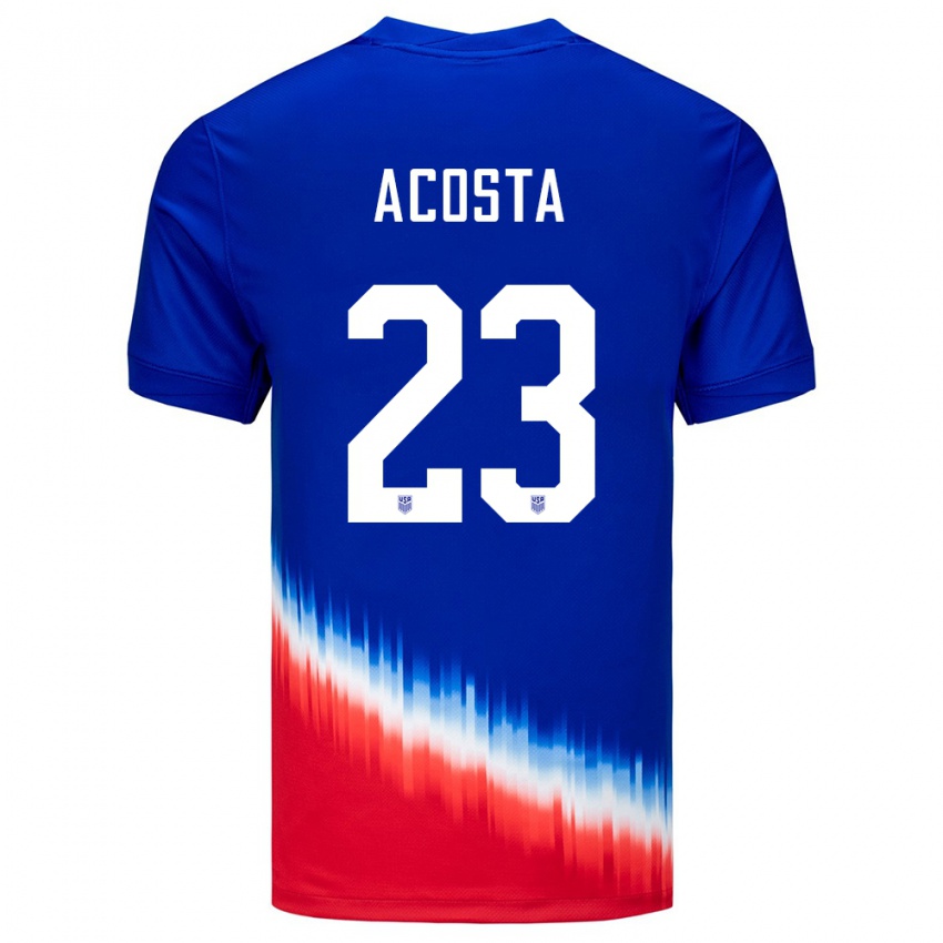 Lapset Yhdysvallat Kellyn Acosta #23 Sininen Vieraspaita 24-26 Lyhythihainen Paita T-Paita