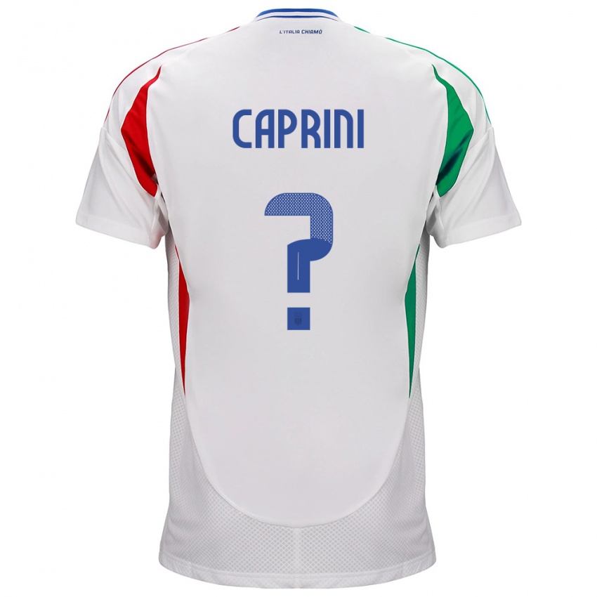 Lapset Italia Maat Daniel Caprini #0 Valkoinen Vieraspaita 24-26 Lyhythihainen Paita T-Paita