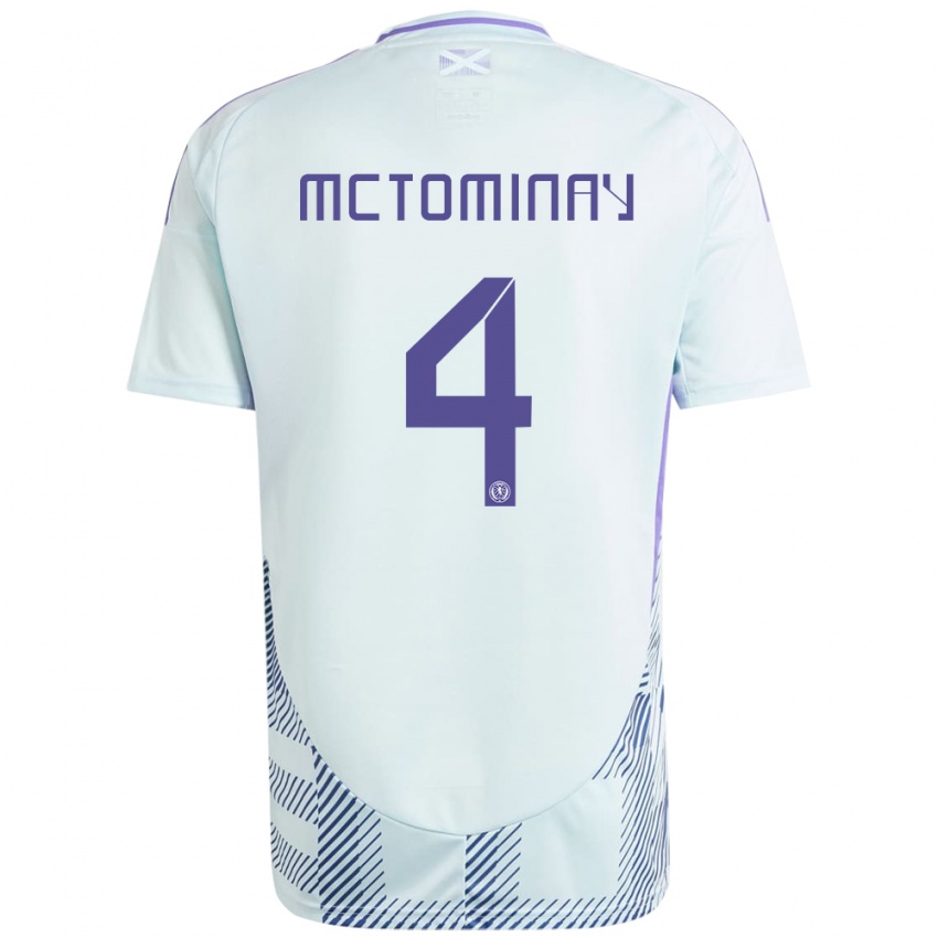 Lapset Skotlanti Scott Mctominay #4 Vaalea Mintunsininen Vieraspaita 24-26 Lyhythihainen Paita T-Paita