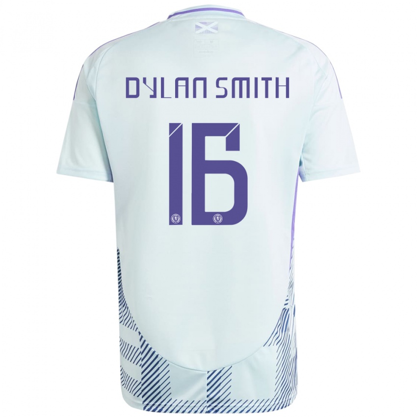 Lapset Skotlanti Dylan Smith #16 Vaalea Mintunsininen Vieraspaita 24-26 Lyhythihainen Paita T-Paita