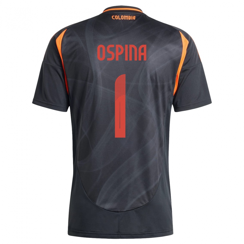 Lapset Kolumbia David Ospina #1 Musta Vieraspaita 24-26 Lyhythihainen Paita T-Paita